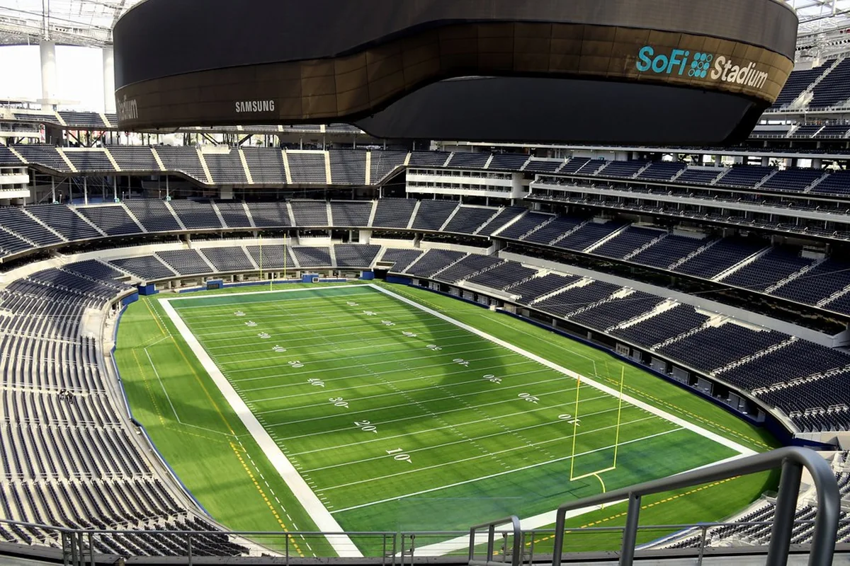 SoFi Stadium in Inglewood, the venue for Super Bowl LXI